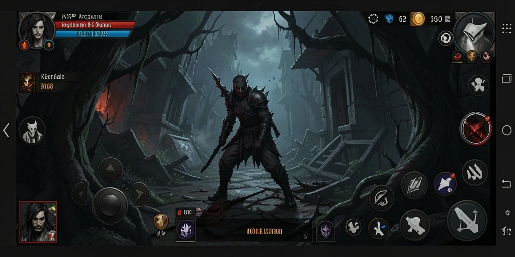Tampilan gameplay menegangkan dari KKRP di dunia gelap.