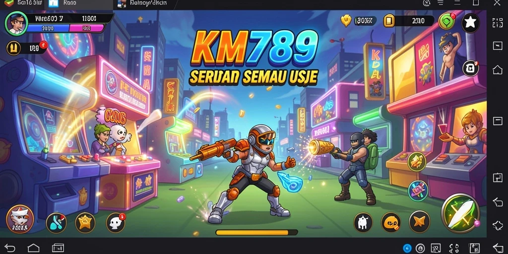 Tampilan gameplay KM789 yang menarik dan penuh warna.