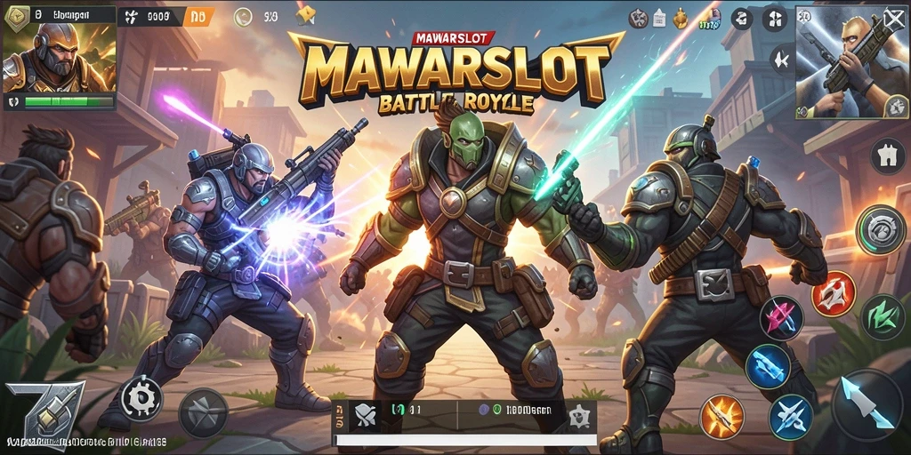 Tampilkan aksi seru dalam gameplay Battle Royale MAWARSLOT.