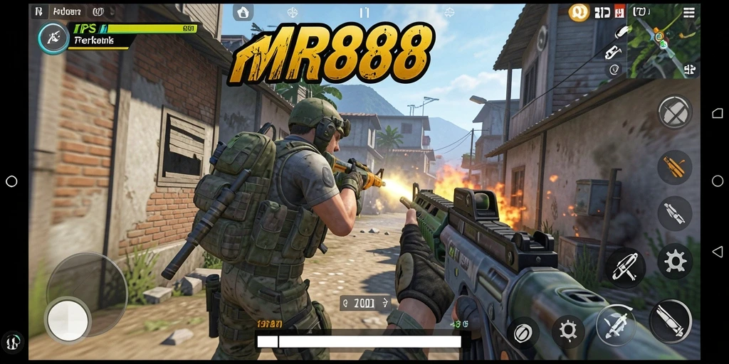 Tangkapan layar utama MR888 menunjukkan aksi TPS yang mendebarkan.