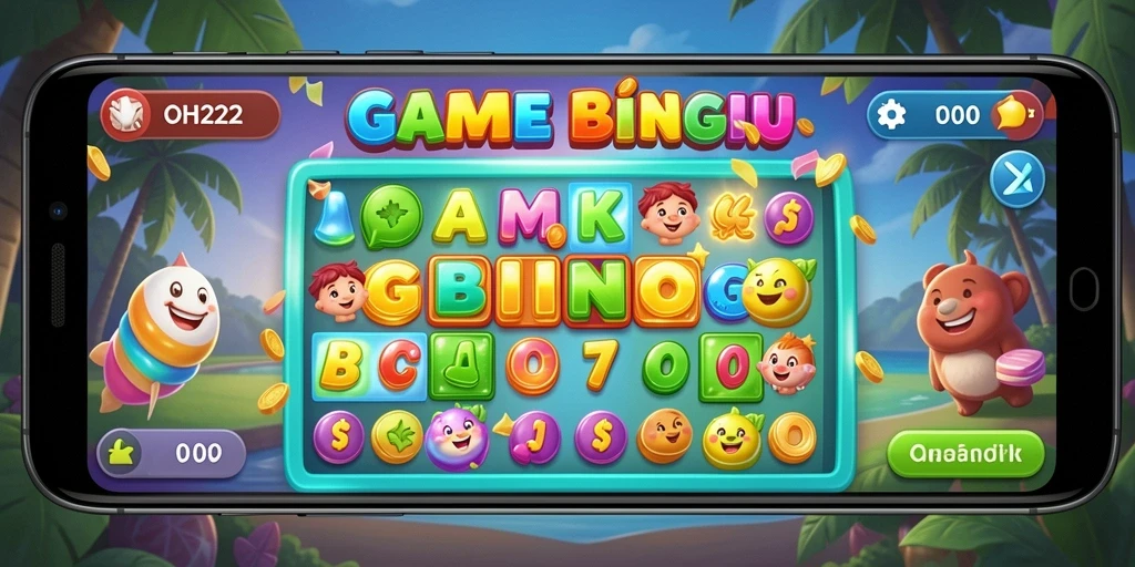 Tampilan seru dari gameplay Bingo yang menarik.