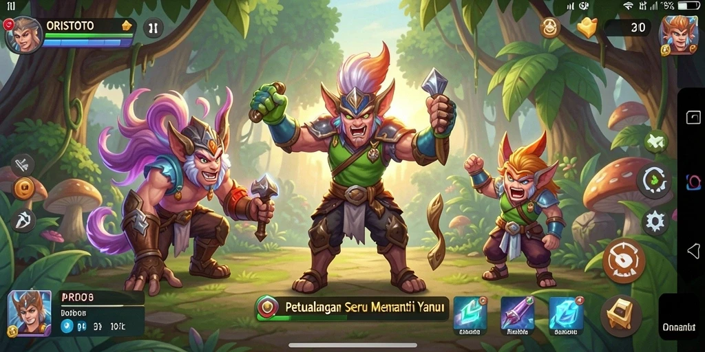 Tampilan gameplay seru dari ORISTOTO yang penuh petualangan.