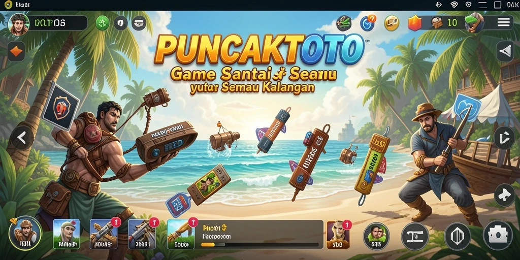 Tampilan gameplay menarik dari PUNCAKTOTO dengan grafis cerah.