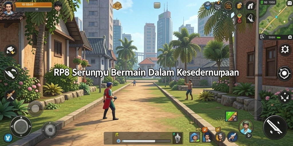 Tampilan gameplay RP8 yang cerah dan menarik.