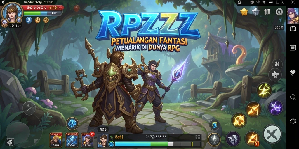 Tampilan menarik dari gameplay RPG di RPZZZ yang memikat.