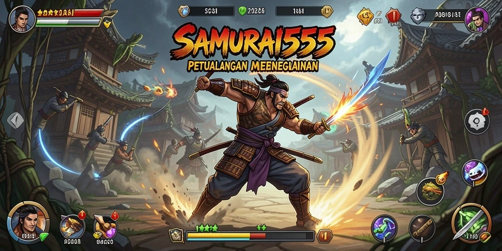 Screenshot menarik dari gameplay seru SAMURAI555 yang penuh aksi.