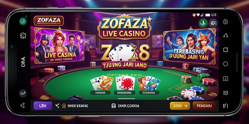 Tampilan gameplay menarik dengan dealer langsung di ZOFAZA.